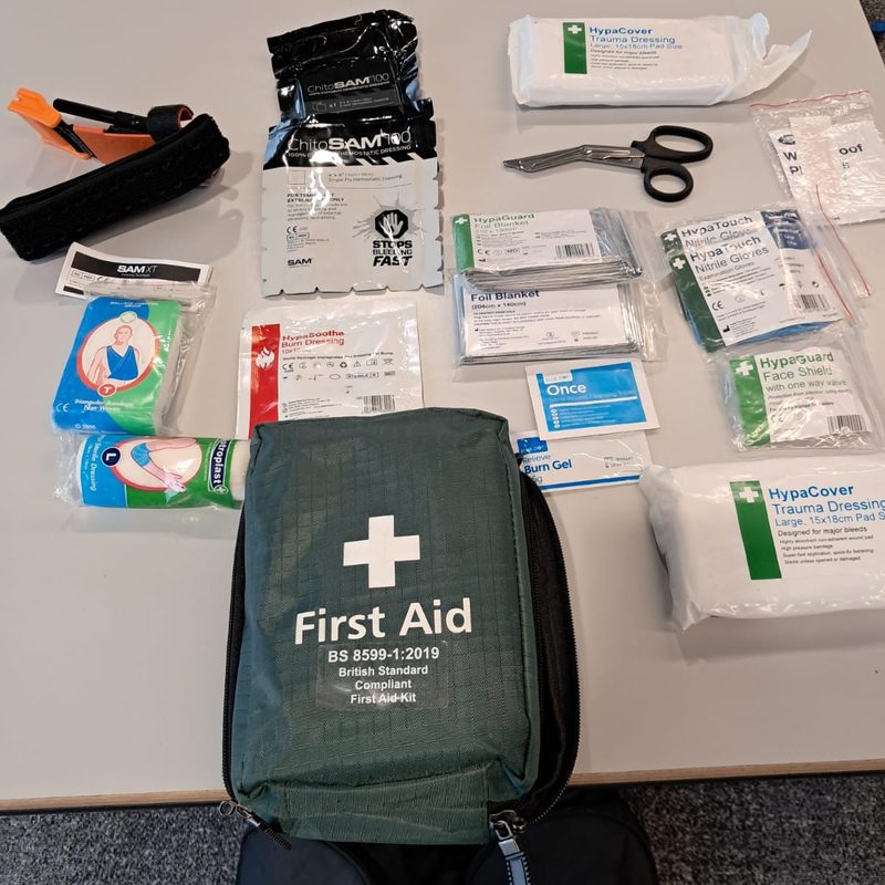 Practical, hands-on first aid training in progress at a workplace